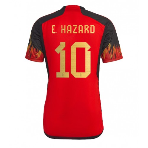 Belgien Eden Hazard #10 Hemmatröja VM 2022 Kortärmad